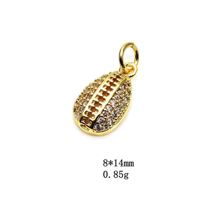 1 Piece Copper Zircon Fruit Pendant