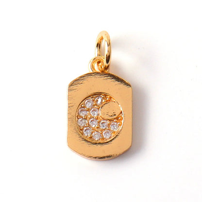 1 Piece Copper Zircon Solid Color Pendant