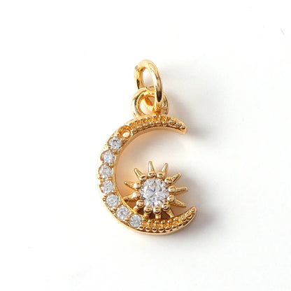 1 Piece Copper Zircon Solid Color Pendant