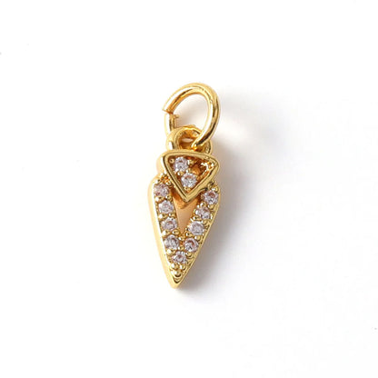 1 Piece Copper Zircon Solid Color Pendant