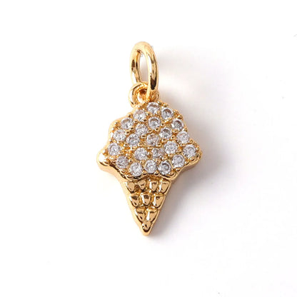 1 Piece Copper Zircon Solid Color Pendant