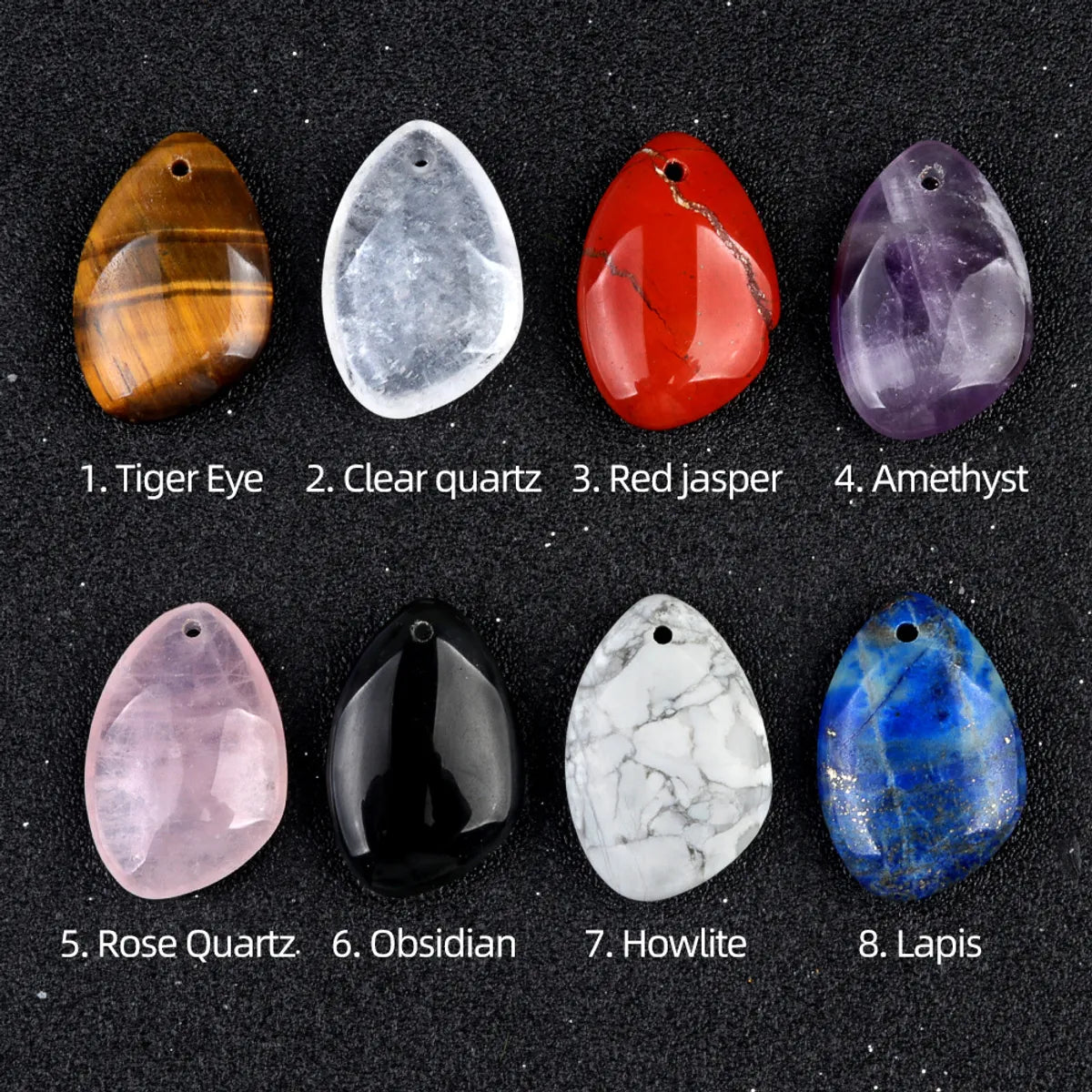 1 Piece Crystal Agate Solid Color Pendant