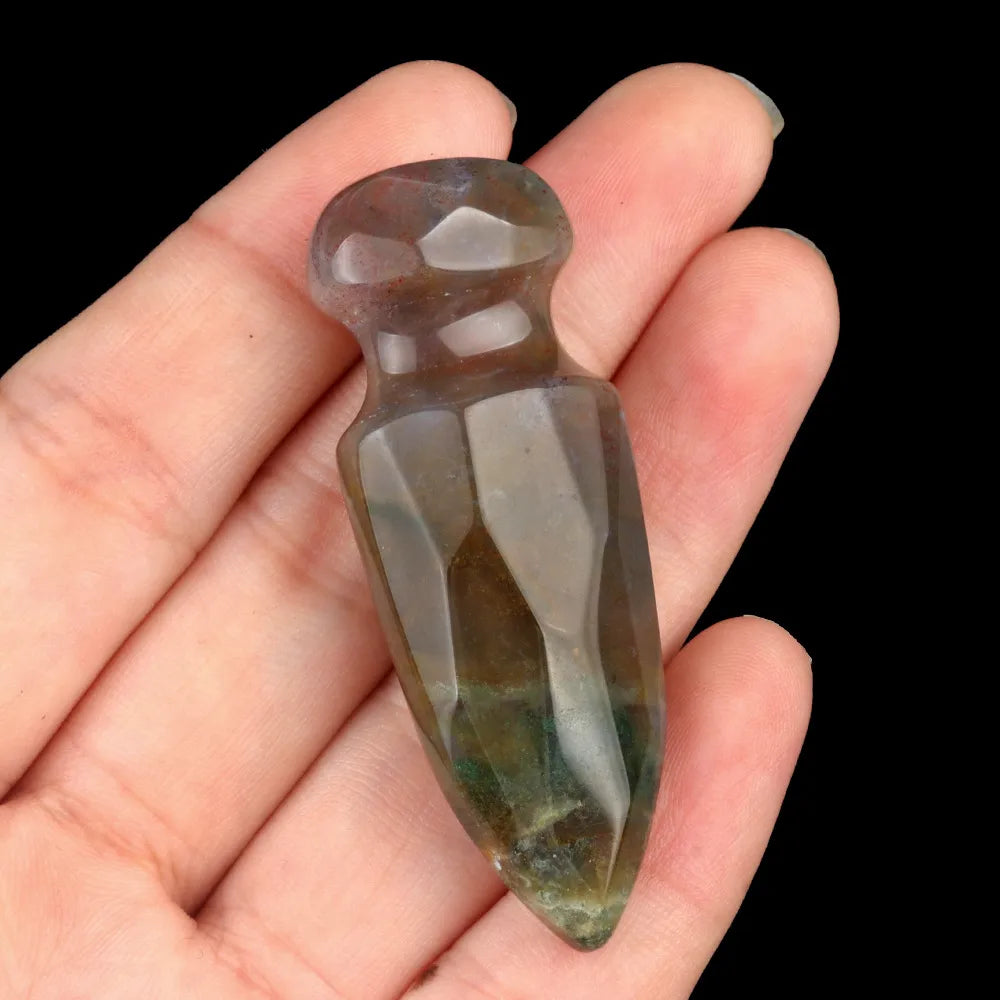 1 Piece Crystal Agate Solid Color Pendant