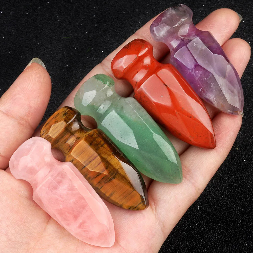 1 Piece Crystal Agate Solid Color Pendant