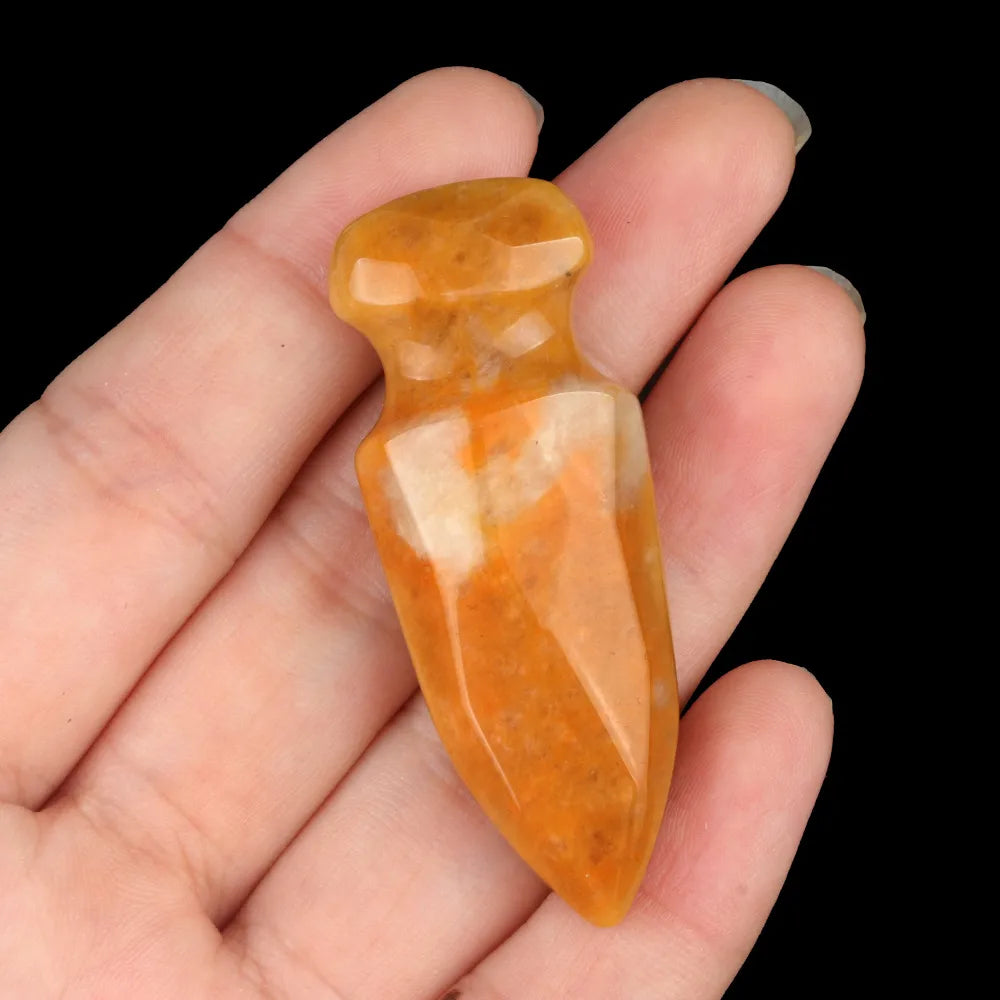 1 Piece Crystal Agate Solid Color Pendant