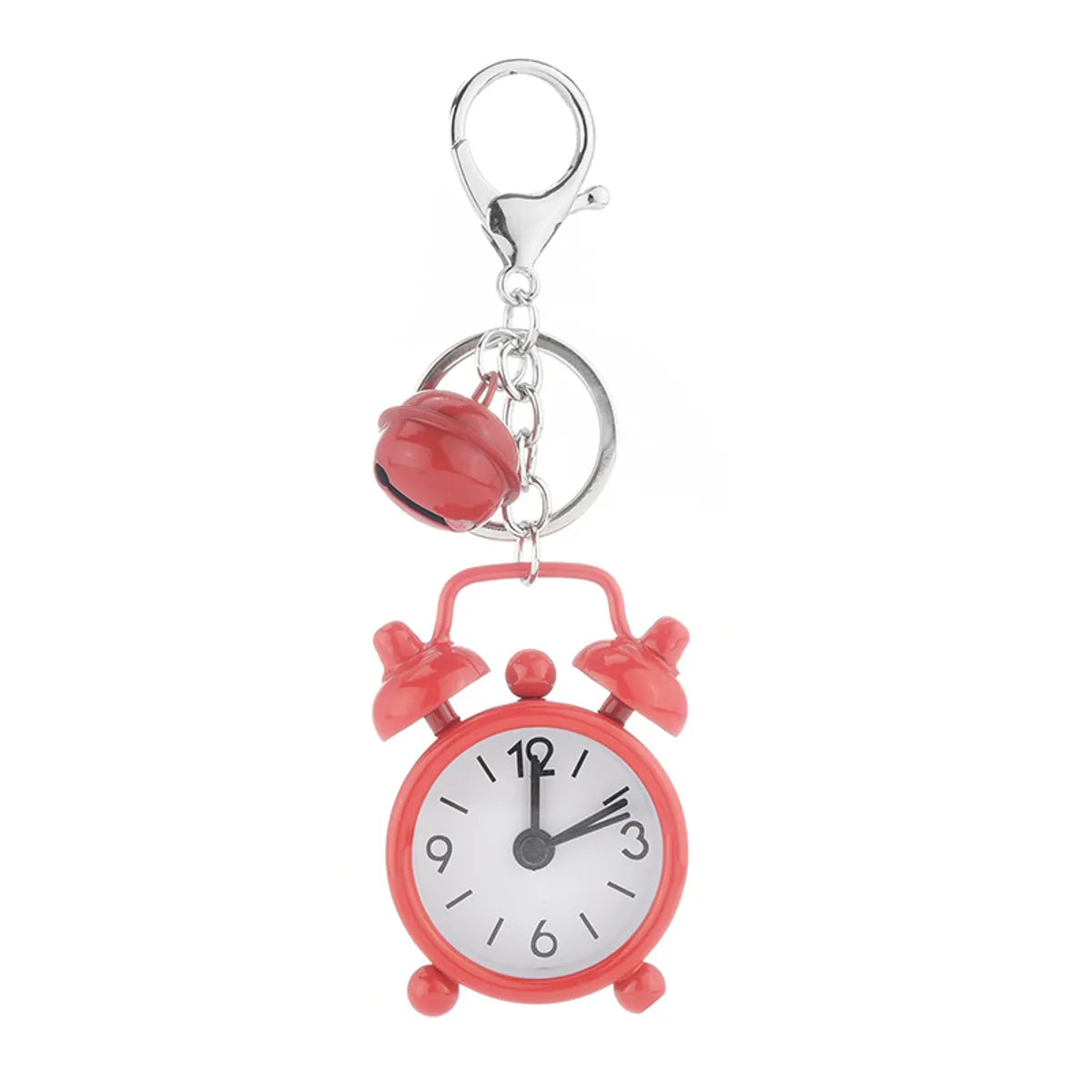 Cute Alarm Clock Iron Plating Unisex Keychain