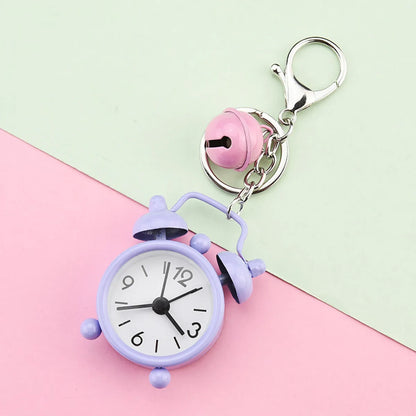 Cute Alarm Clock Iron Plating Unisex Keychain