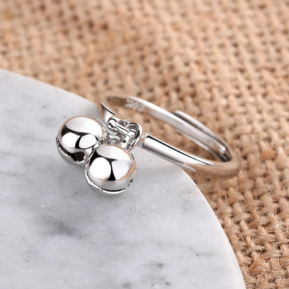 1 Piece Cute Bell Copper Plating Open Ring