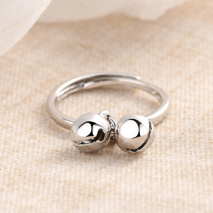 1 Piece Cute Bell Copper Plating Open Ring