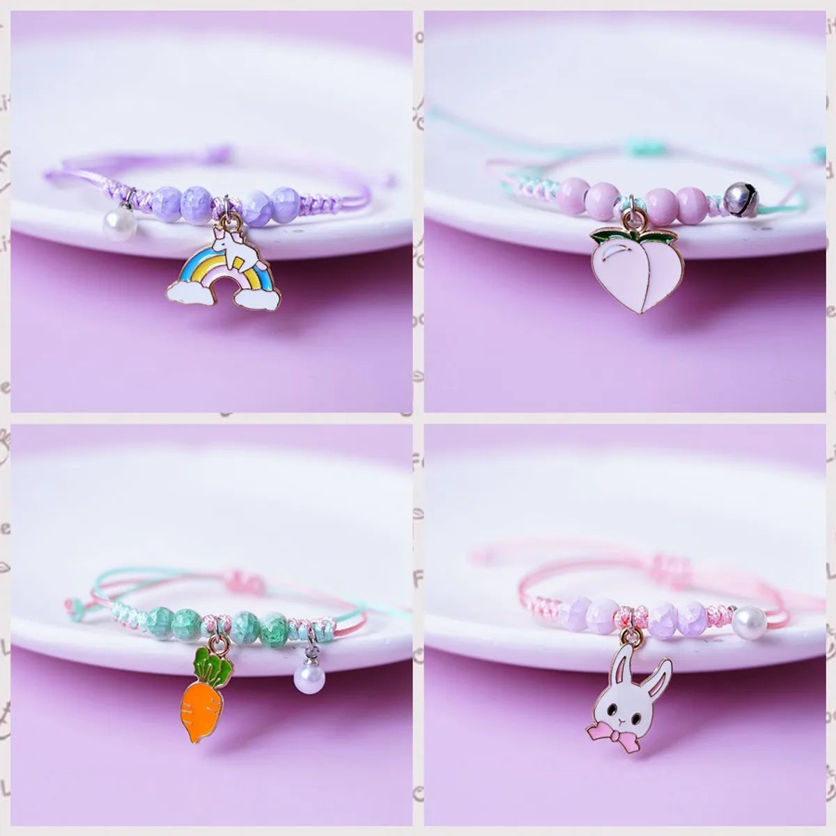 1 Piece Cute Cartoon Alloy Rope Beaded Women's Bracelets