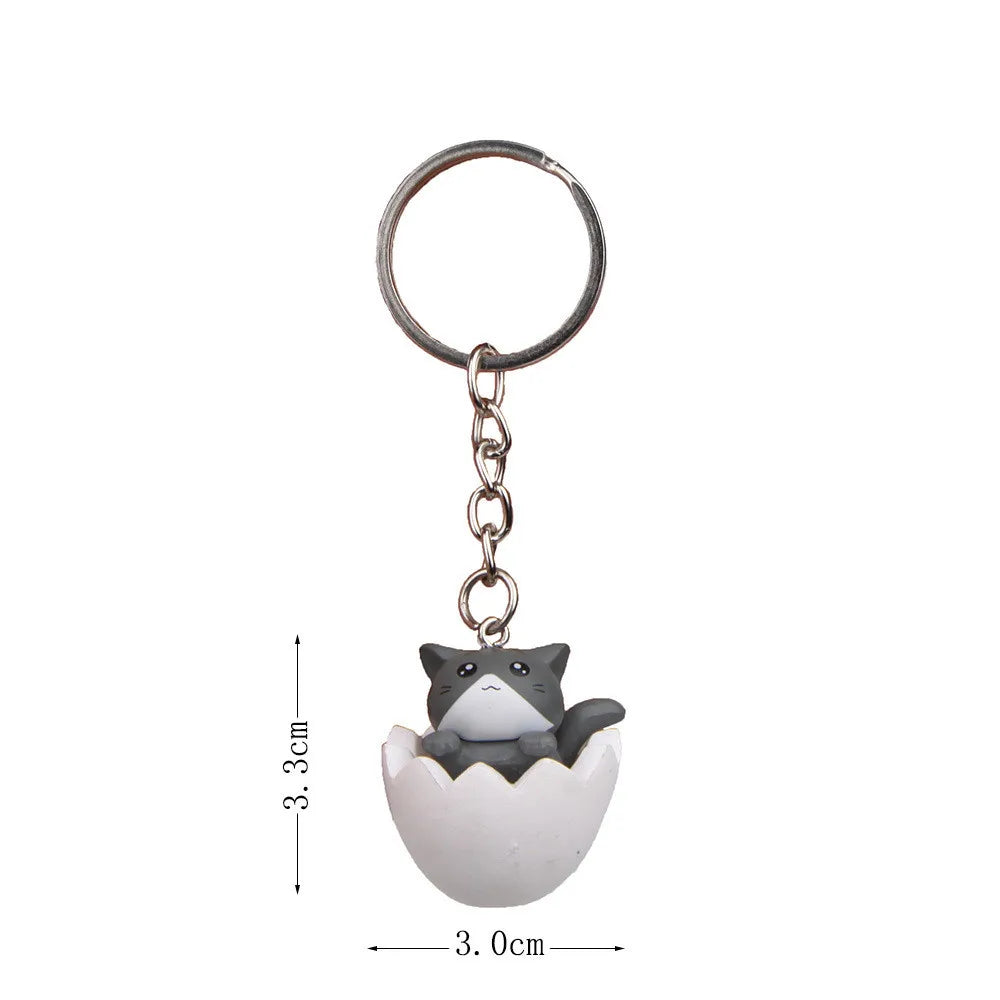 1 Piece Cute Cat Alloy Plastic Unisex Bag Pendant Keychain