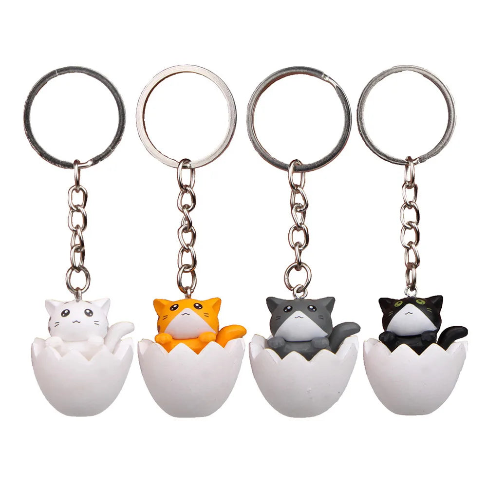 1 Piece Cute Cat Alloy Plastic Unisex Bag Pendant Keychain