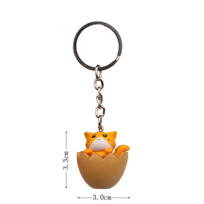 1 Piece Cute Cat Alloy Plastic Unisex Bag Pendant Keychain