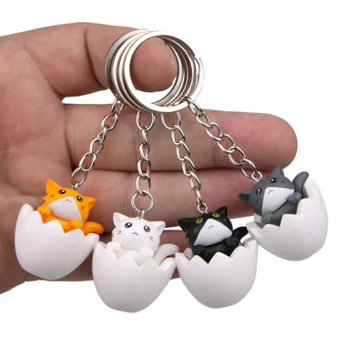 1 Piece Cute Cat Alloy Plastic Unisex Bag Pendant Keychain