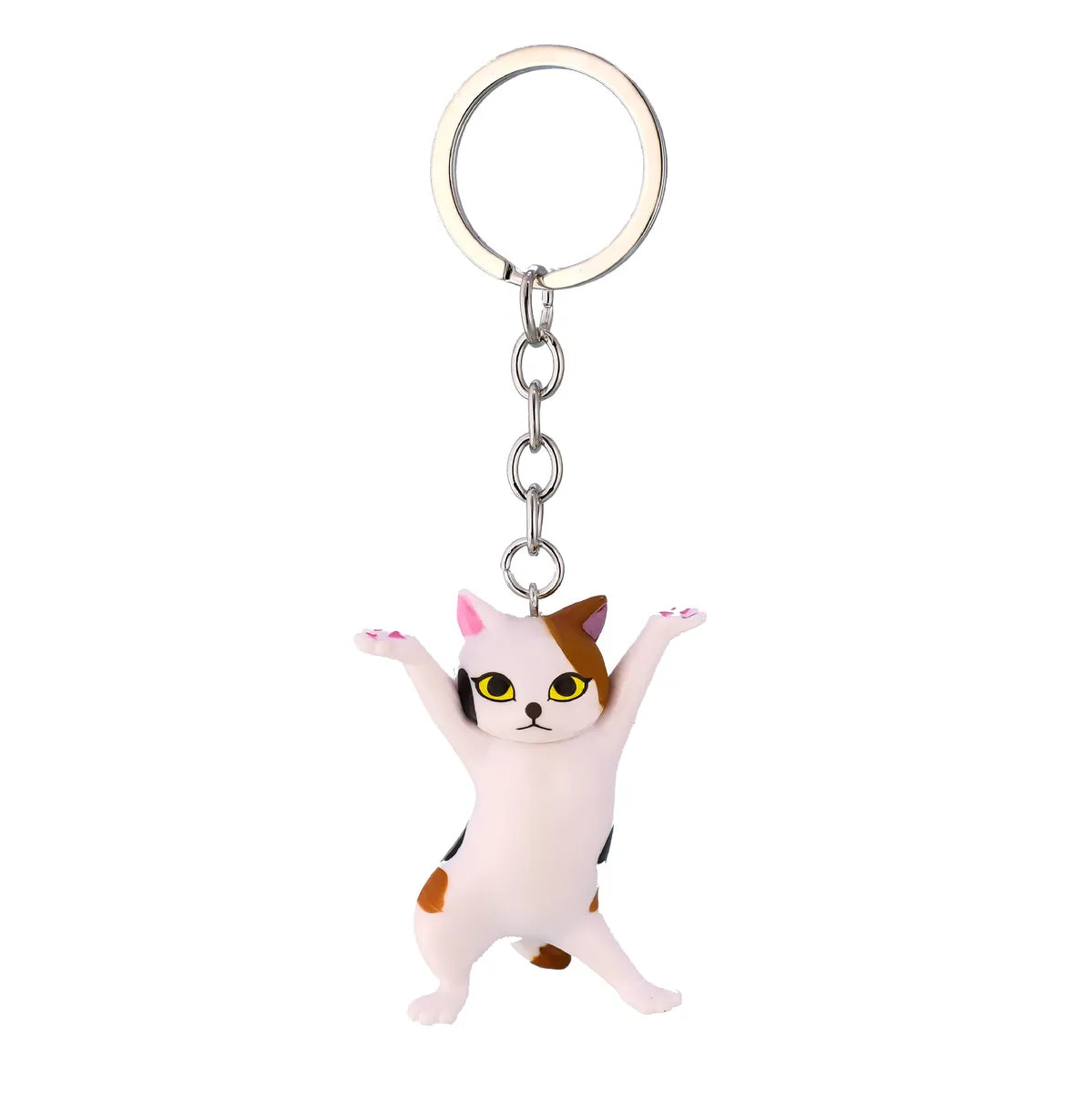 Cute Cat Alloy Resin Bag Pendant Keychain