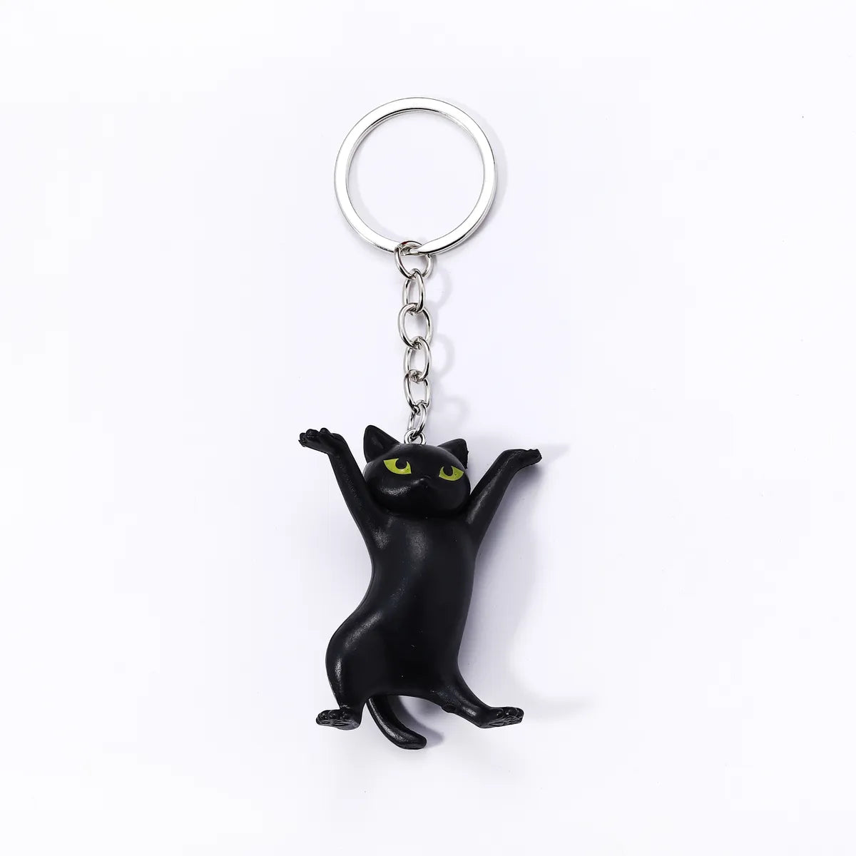 Cute Cat Alloy Resin Bag Pendant Keychain