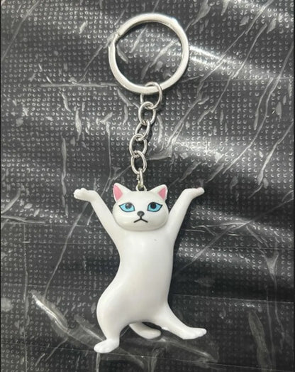 Cute Cat Alloy Resin Bag Pendant Keychain