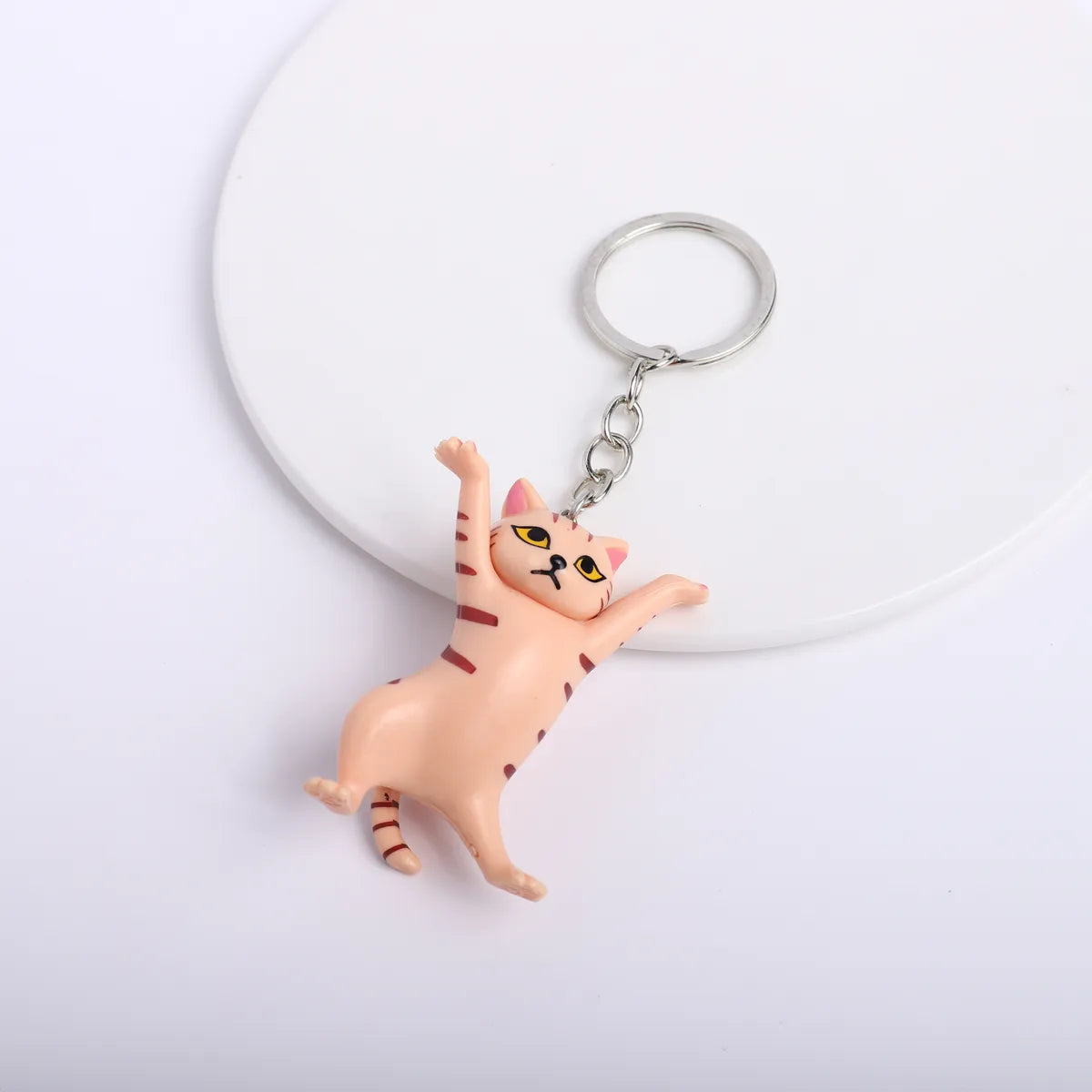 Cute Cat Alloy Resin Bag Pendant Keychain