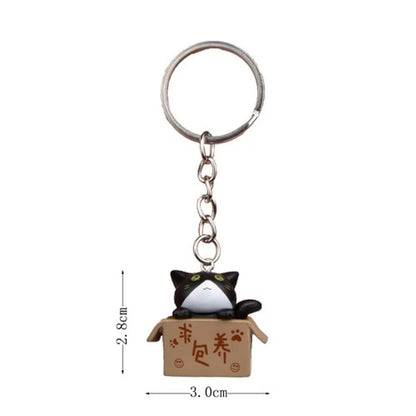 1 Piece Cute Cat Pvc Metal Unisex Bag Pendant Keychain