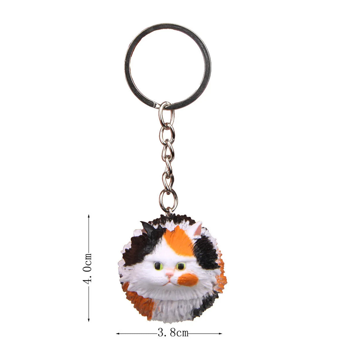 1 Piece Cute Cat Pvc Plastic Resin Unisex Bag Pendant Keychain