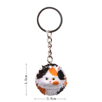 1 Piece Cute Cat Pvc Plastic Resin Unisex Bag Pendant Keychain