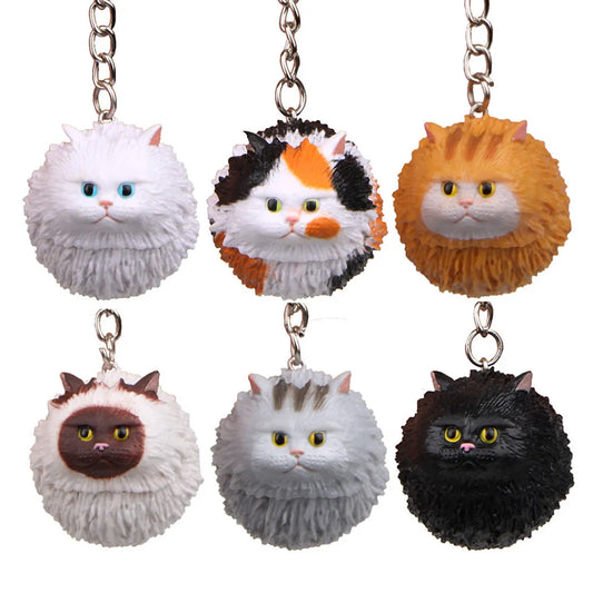 1 Piece Cute Cat Pvc Plastic Resin Unisex Bag Pendant Keychain