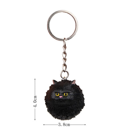 1 Piece Cute Cat Pvc Plastic Resin Unisex Bag Pendant Keychain