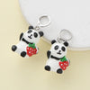 1 Piece Cute Simple Style Panda Watermelon Epoxy Resin Drop Earrings