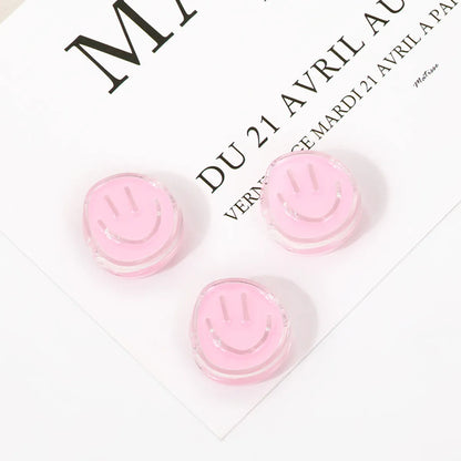 1 Piece Arylic Smile Face Beads