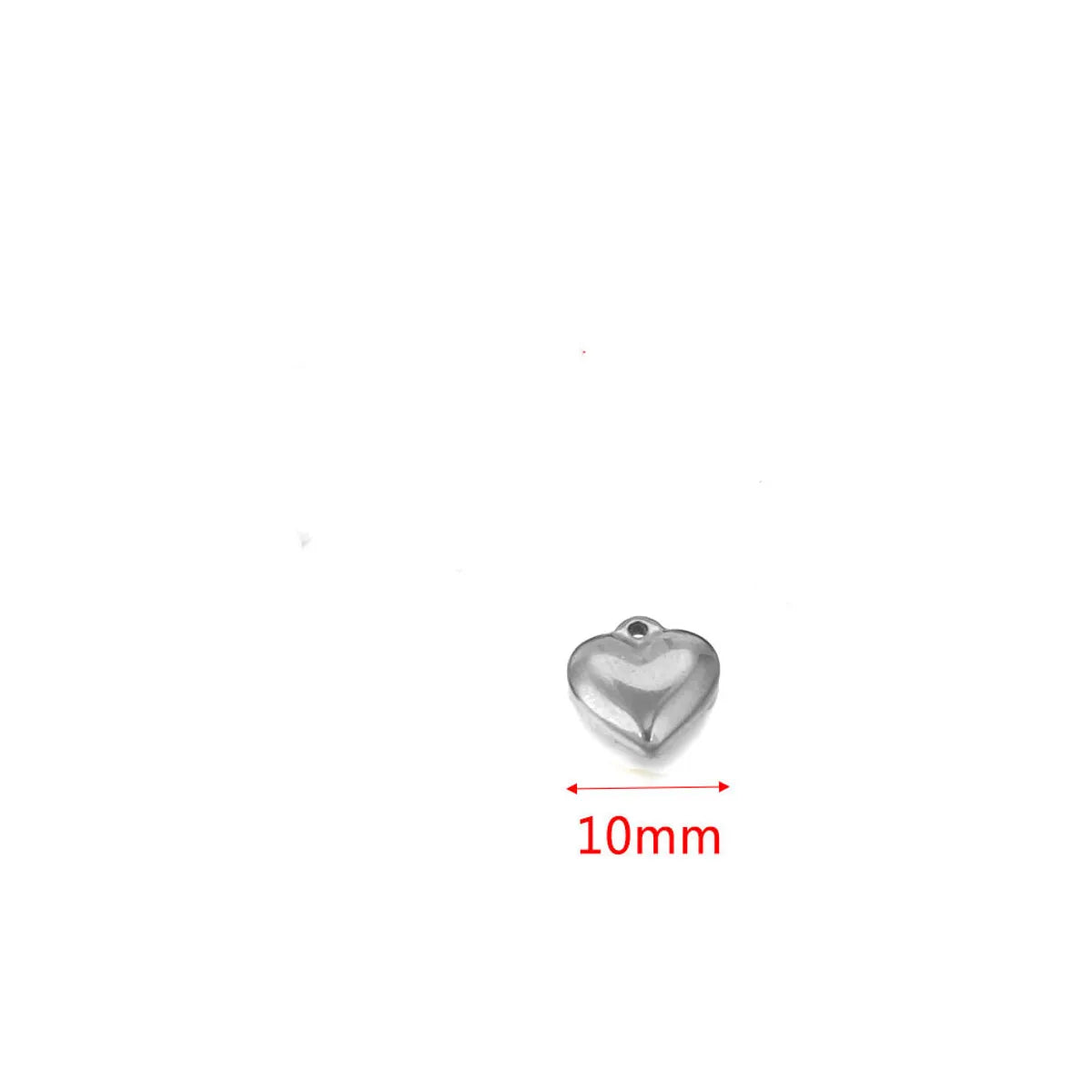 1 Piece Diameter 10mm Diameter 12mm Diameter 8mm 304 Stainless Steel 18K Gold Plated Heart Shape Pendant