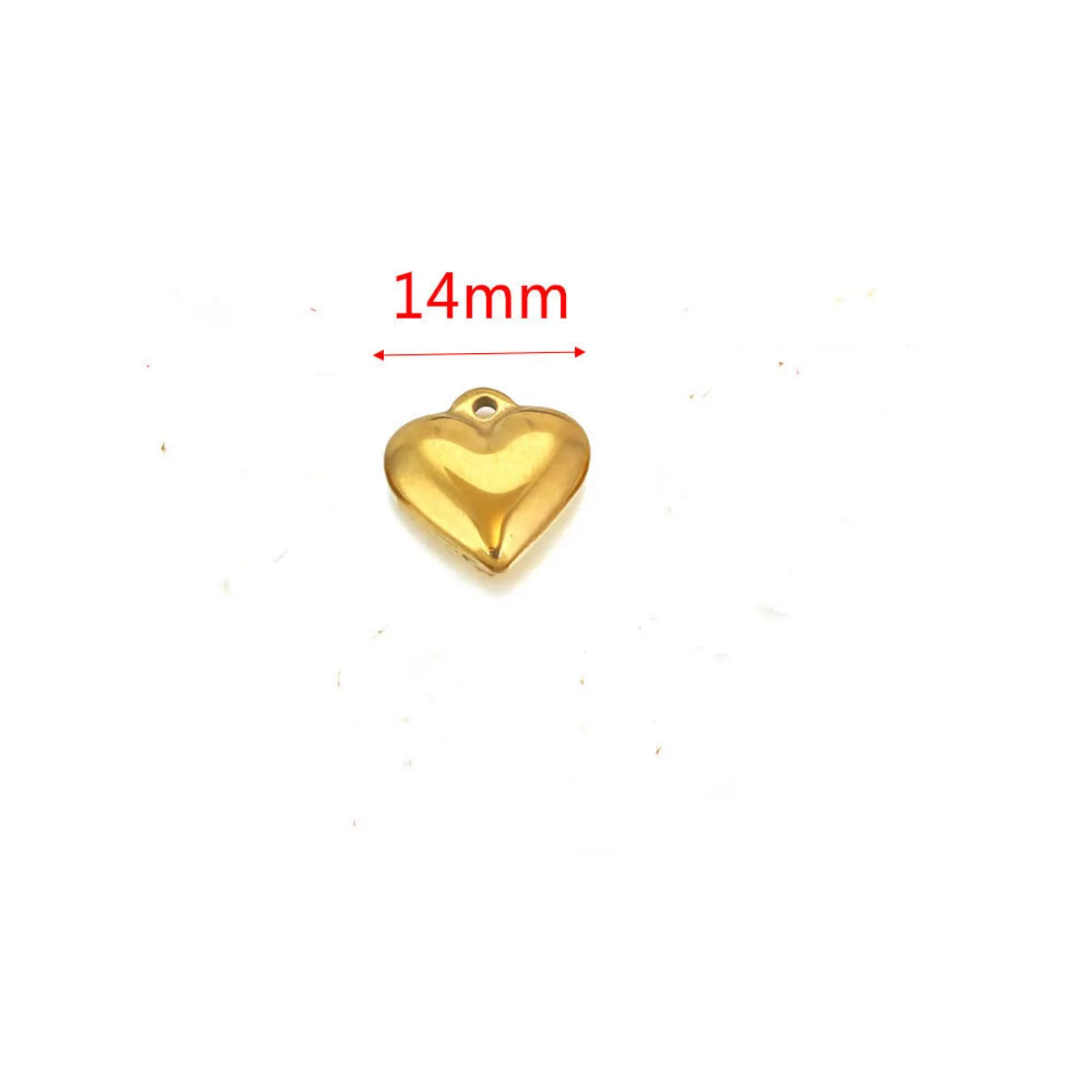 1 Piece Diameter 10mm Diameter 12mm Diameter 8mm 304 Stainless Steel 18K Gold Plated Heart Shape Pendant