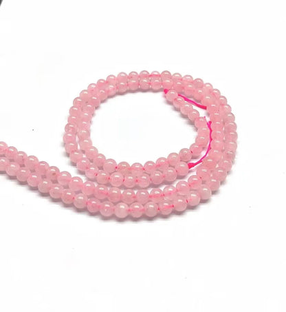 1 Piece Diameter 10mm Diameter 6 Mm Diameter 8mm Hole 1~1.9mm Beaded Natural Stone Rose Quartz Hibiscus Stone Round Polished Beads