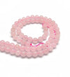 1 Piece Diameter 10mm Diameter 6 Mm Diameter 8mm Hole 1~1.9mm Beaded Natural Stone Rose Quartz Hibiscus Stone Round Polished Beads