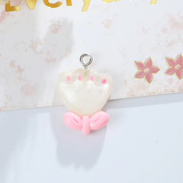 1 Piece Diameter 3mm Resin Letter Pendant