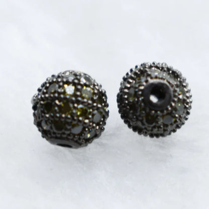 1 Piece Diameter 6 Mm Copper Zircon Ball Beads