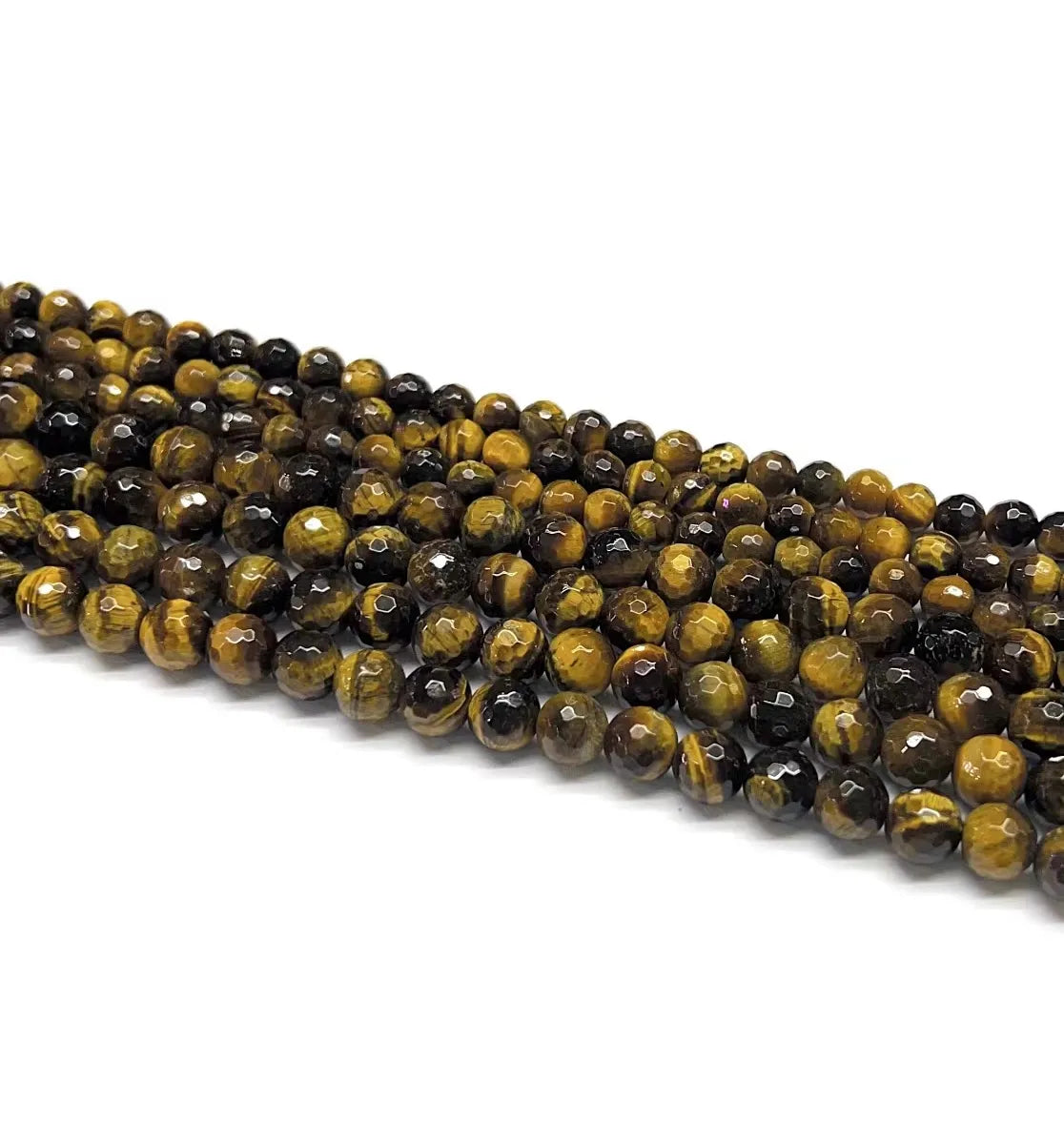 1 Piece Diameter 6 Mm Diameter 8mm 1.2-1.5 Beaded Natural Stone Tiger Eye Yellow Tiger Eyes Round Galaxy Planet Polished Beads