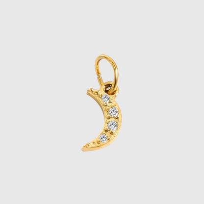 1 Piece Diameter 8mm 304 Stainless Steel Zircon 14K Gold Plated Letter Polished Pendant