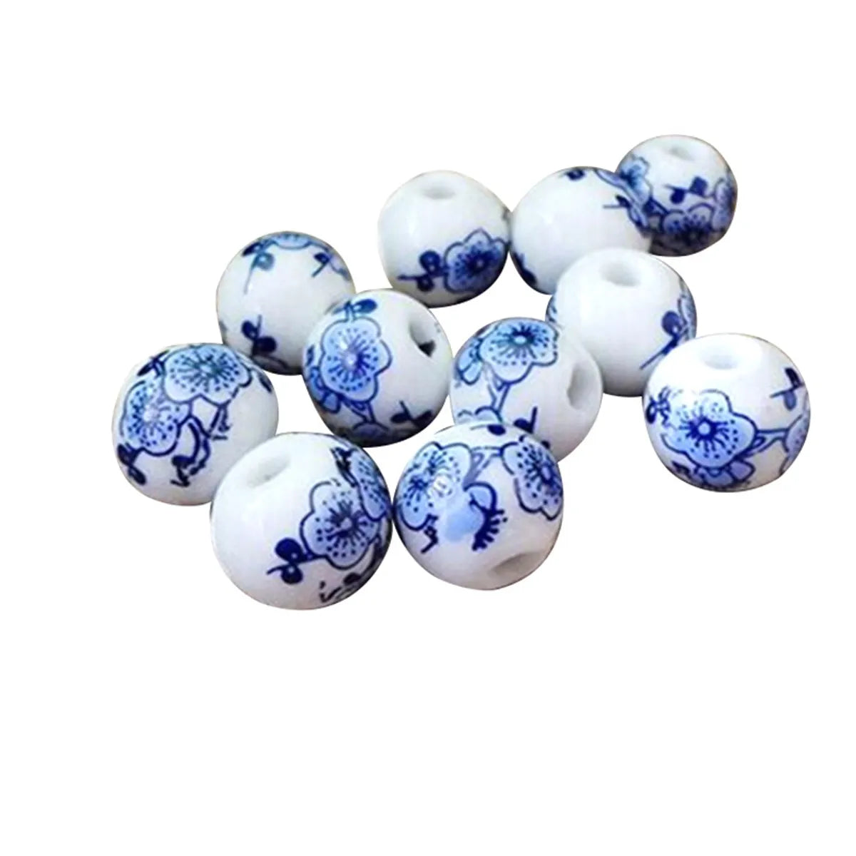 1 Piece Diameter 8mm Ceramics Floral Beads