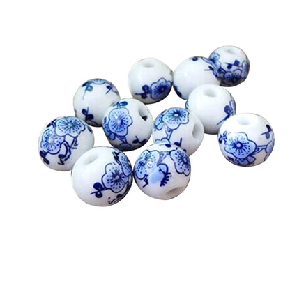 1 Piece Diameter 8mm Ceramics Floral Beads