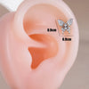 1 Piece Ear Cartilage Rings & Studs Casual Classic Style Butterfly Copper Inlay Zircon Ear Cartilage Rings & Studs