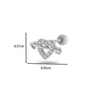 1 Piece Ear Cartilage Rings & Studs Casual Classic Style Korean Style Moon Heart Shape Copper Inlay Zircon