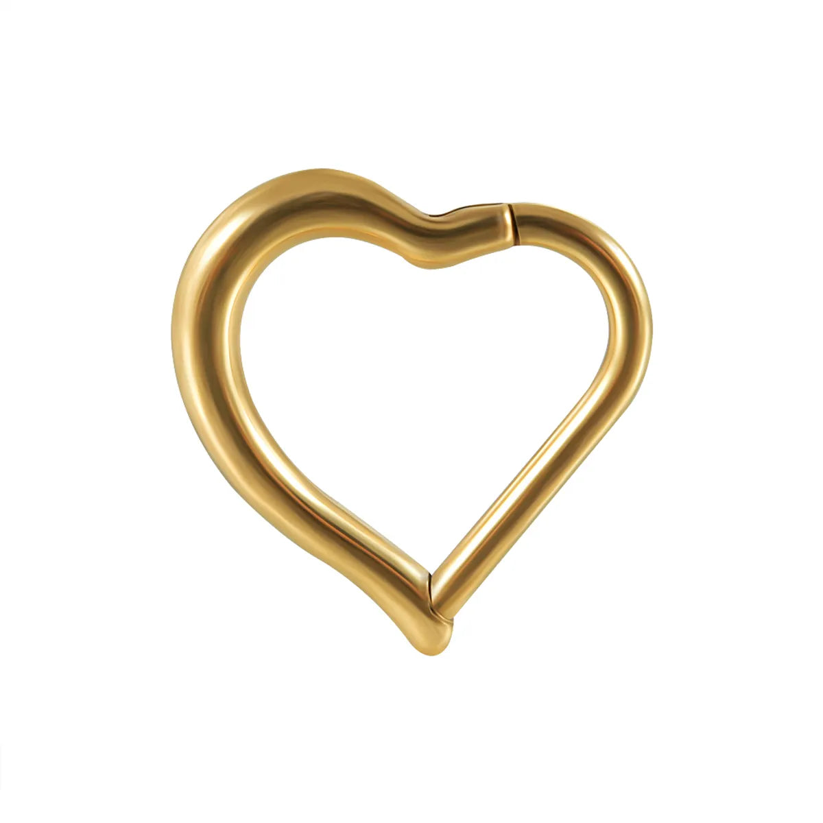 1 Piece Ear Cartilage Rings & Studs Casual Vacation Simple Style Geometric Heart Shape 304 Stainless Steel Inlay Zircon 18K Gold Plated Lip Rings Ear Cartilage Rings & Studs