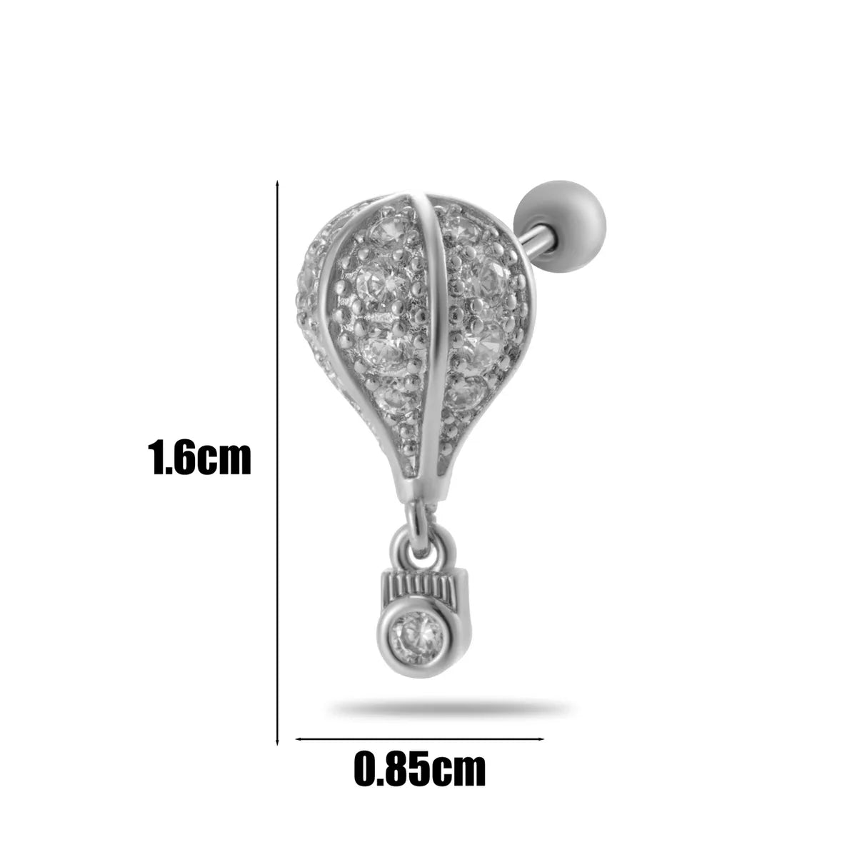 1 Piece Ear Cartilage Rings & Studs IG Style French Style Simple Style Tassel Flower Bow Knot Copper Tassel Inlay Zircon