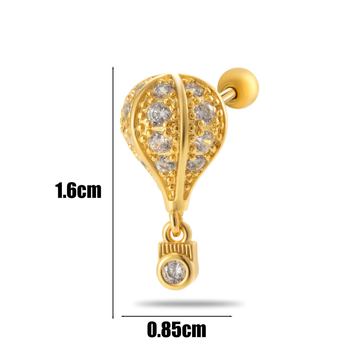 1 Piece Ear Cartilage Rings & Studs IG Style French Style Simple Style Tassel Flower Bow Knot Copper Tassel Inlay Zircon