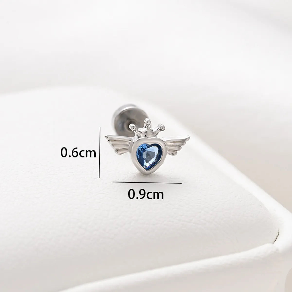 1 Piece Ear Cartilage Rings & Studs Simple Style Classic Style Heart Shape 316 Stainless Steel  Copper Polishing Inlay Diamond 18K Gold Plated Ear Cartilage Rings & Studs