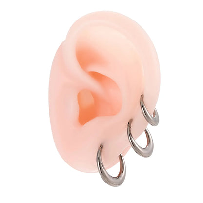 1 Piece Ear Cartilage Rings & Studs Simple Style Classic Style Round Pure Titanium Ear Cartilage Rings & Studs