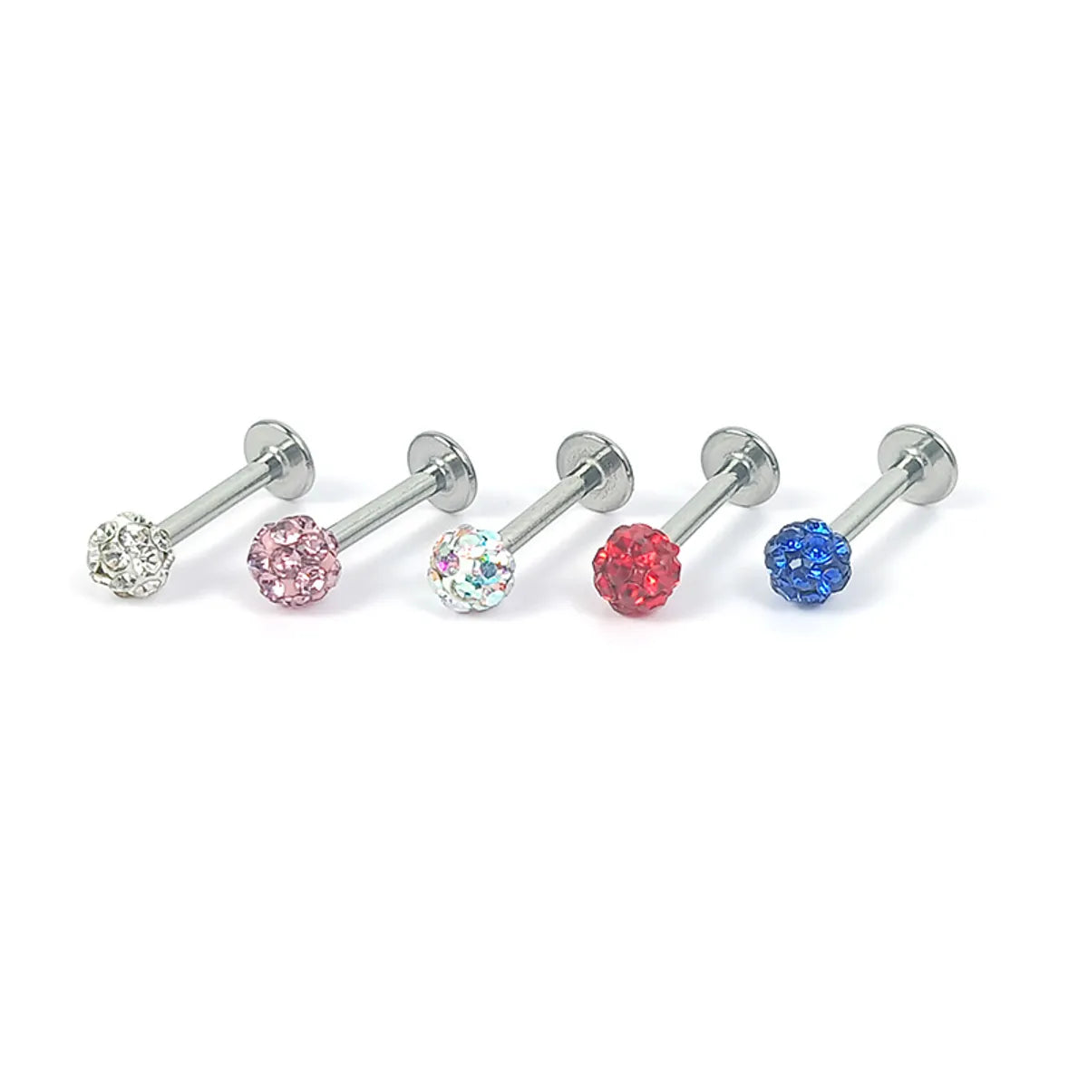 1 Piece Ear Cartilage Rings & Studs Simple Style Geometric 304 Stainless Steel Lip Rings