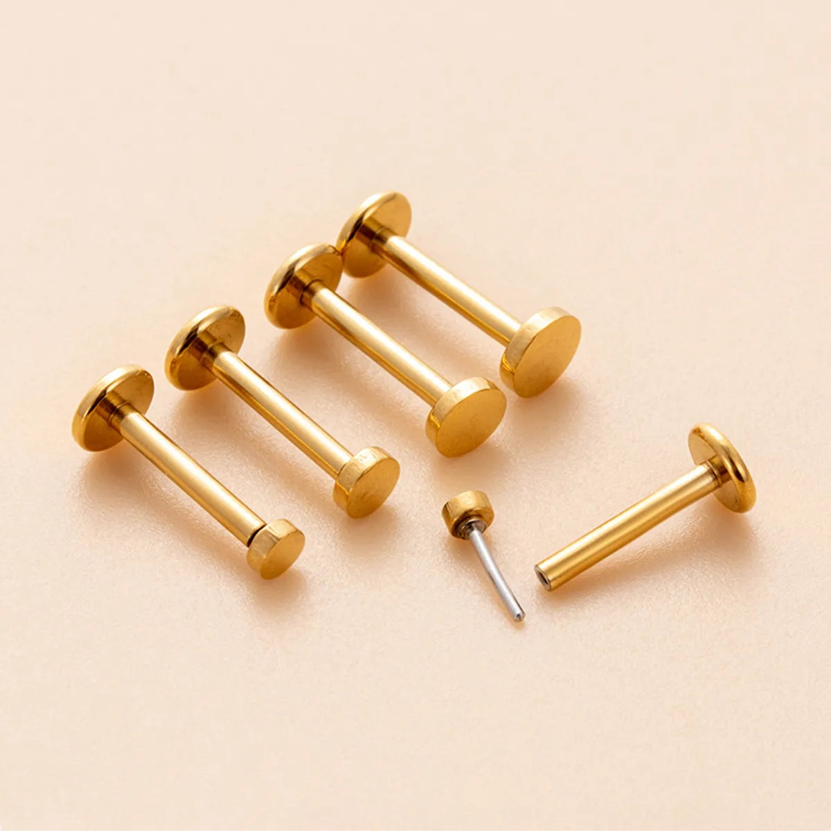 1 Piece Ear Cartilage Rings & Studs Simple Style Geometric Round Stainless Steel Plating Ear Cartilage Rings & Studs