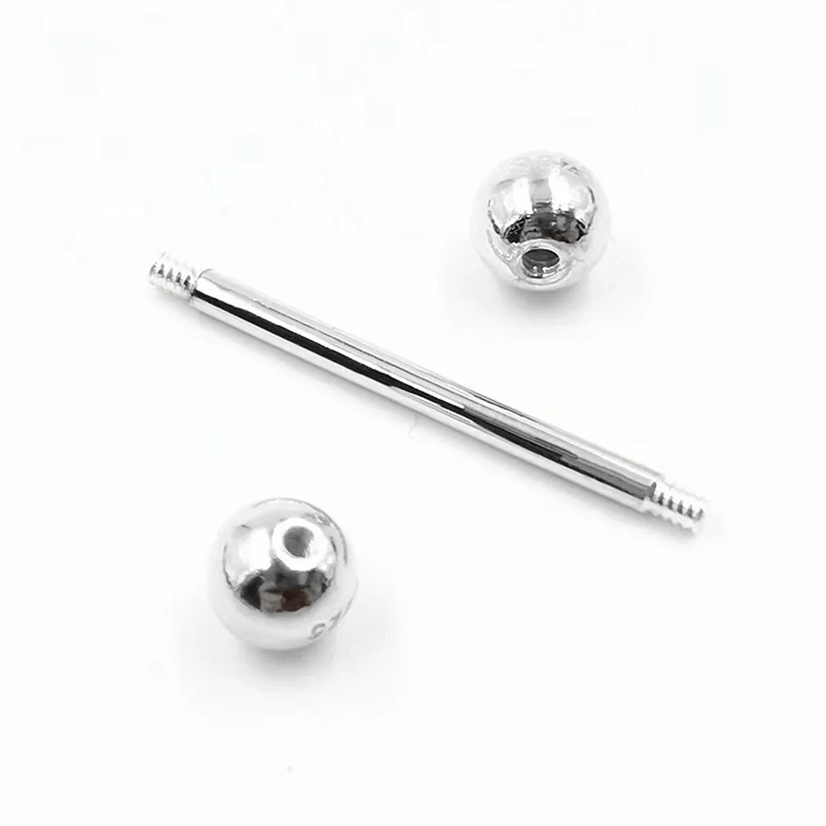 1 Piece Ear Cartilage Rings & Studs Simple Style Solid Color Pure Titanium Tongue Rings