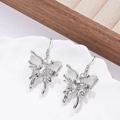 1 Piece Elegant Cute Streetwear Butterfly Asymmetrical Alloy Drop Earrings